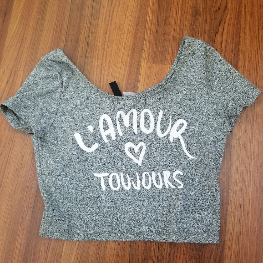 H&M Grey Crop Top
